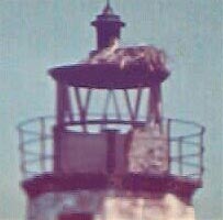 Close up of Newpoint Comfort Lighthouse Latern showing Damage