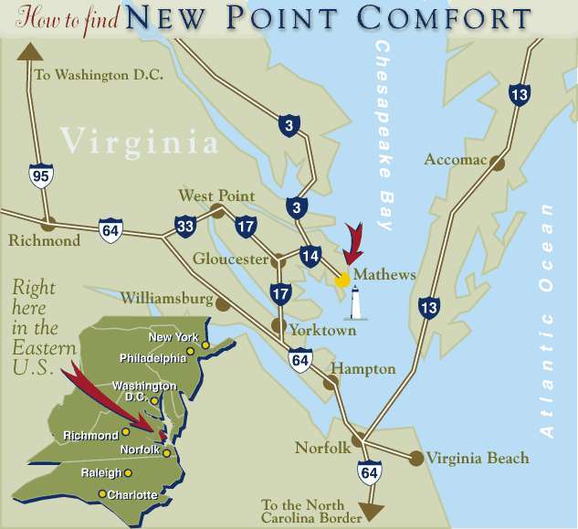 New Point Comfort Virginia Map
